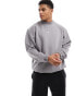 ASOS DESIGN oversized scuba sweatshirt in grey