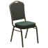 Фото #4 товара Hercules Series Crown Back Stacking Banquet Chair In Green Patterned Fabric - Gold Vein Frame
