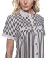 ფოტო #5 პროდუქტის Women's Striped Button-Front Dress