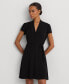 ფოტო #4 პროდუქტის Women's Belted Georgette Short-Sleeve Dress