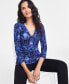 ფოტო #3 პროდუქტის Women's Printed Ribbed Top, Created for Macy's