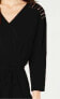 Фото #2 товара Thalia Sodi Women's Surplice Neck Embellished Jumpsuit Black S