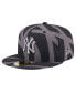 Фото #1 товара Men's Black New York Yankees Logo Fracture 59FIFTY Fitted Hat