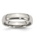 ფოტო #1 პროდუქტის Stainless Steel Polished 5mm Half Round Band Ring