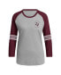 Women's Gray Texas A&M Aggies Baseball Raglan 3/4-Sleeve T-shirt