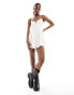 Фото #1 товара Kiss The Sky linen style playsuit with bustier in white