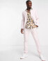 Фото #1 товара Topman skinny textured suit trousers in pink