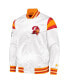 Men's White/Red Tampa Bay Buccaneers Vintage Satin Full-Snap Varsity Jacket