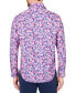 ფოტო #2 პროდუქტის Men's Slim Fit Non-Iron Floral Print Performance Stretch Button-Down Shirt