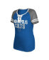 ფოტო #2 პროდუქტის Women's Royal Indianapolis Colts Raglan Lace-Up T-shirt