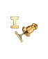 ფოტო #11 პროდუქტის 14K Gold-Dipped Initial Button Earrings