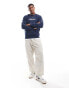 ellesse Bettega taped sleeve sweatshirt in navy