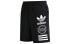 adidas originals三叶草 Logo印花运动休闲短裤 男款 黑色 / Шорты Casual Shorts Adidas originals Logo BQ0927