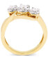 ფოტო #4 პროდუქტის Diamond Three Stone Ring (1/4 ct. t.w.) in 10k White or Yellow Gold