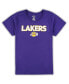 Women's Purple, Heather Gray Los Angeles Lakers Plus Size T-shirt and Shorts Combo Set Purple, Heather Gray, 3X - фото #3