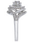 ფოტო #4 პროდუქტის Diamond Starburst Cluster Ring (1/2 ct. t.w.) in Sterling Silver