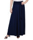 ფოტო #1 პროდუქტის Petite Solid Maxi Skirt with Sash Waist Tie