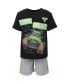 Фото #5 товара Toddler Boys T-Shirt and Mesh Shorts Outfit Set to Grave Digger El Toro Loco Megalodon