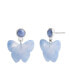 Faux Stone Resin Butterfly Drop Earrings