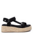 Women's Suede Strappy Sandals With Jute Platform By XTI