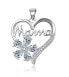 Charming silver pendant Sparkling Heart Mama P0001344
