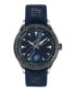 Фото #1 товара Men's Lineman Three Hand Quartz Blue Silicone 45MM