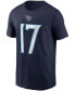Фото #2 товара Men's Ryan Tannehill Navy Tennessee Titans Name and Number T-shirt