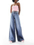 Фото #6 товара ASOS DESIGN Tall soft wide leg jean in mid blue