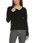 Фото #1 товара Lafayette 148 New York Pleated Front Cashmere Sweater Women's Black L