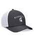 ფოტო #2 პროდუქტის Men's Charcoal Michigan State Spartans Letter Logo Trucker Adjustable Hat