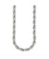 ფოტო #3 პროდუქტის Stainless Steel Polished and Textured Fancy Rope Chain Necklace