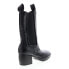Фото #8 товара A.S.98 Collins A57202-301 Womens Black Leather Slip On Casual Dress Boots 6