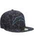 Фото #2 товара Men's Black Los Angeles Chargers Amoeba Camo 59FIFTY Fitted Hat
