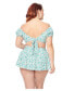 ფოტო #2 პროდუქტის Plus Size High Waisted Swim Skirt