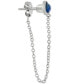 Lapis Front & Back Chain Drop Earrings in Sterling Silver, Created for Macy's