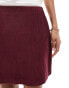 Фото #3 товара Nobody's Child Stockholm mini cord skirt in burgundy