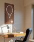 "Louis Vuitton Vibes Racquet" Frameless Free Floating Tempered Glass Panel Graphic Wall Art, 24" x 48" x 0.2"