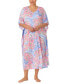 ფოტო #4 პროდუქტის Plus Size Paisley V-Neck Caftan Nightgown