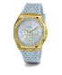 ფოტო #5 პროდუქტის Women's Analog Blue Silicone Watch 39mm