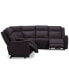 Фото #3 товара Addyson 117" 6-Pc. Leather Sectional with 3 Zero Gravity Recliners with Power Headrests & 1 Console, Created for Macy's