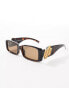 Фото #4 товара Le Specs cruel intentions rectangle sunglasses in tortoiseshell