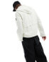 Calvin Klein crinkle nylon mix media jacket in white