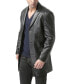 ფოტო #3 პროდუქტის Men Carter Three-Button Leather Car Coat - Big and Tall