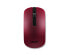Acer Slim Optical Mouse - AMR - Ambidextrous - Optical - RF Wireless - 1000 DPI - Red