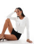 Фото #2 товара 4th & Reckless fluffy knit cardigan in white