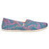 TOMS Alpargata Slip On Womens Blue, Multi Flats Casual 10017818T