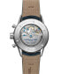 ფოტო #2 პროდუქტის Men's Swiss Automatic Chronograph Freelancer Blue Leather Strap Watch 44mm