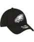 Фото #3 товара Men's Black Philadelphia Eagles Classic II 39THIRTY Flex Hat