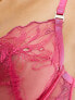 Фото #3 товара Bluebella Valentines Astra delicate floral lace non padded balconette bra in hot pink - PINK