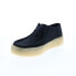 Фото #4 товара Clarks Wallabee Cup 26158144 Mens Black Oxfords & Lace Ups Casual Shoes